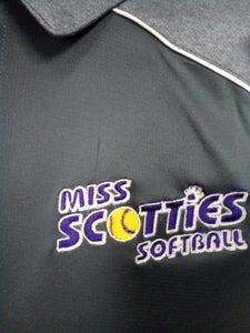 CLEARANCE - Miss Scotties Softball Polo Shirt - Size XXL