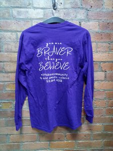 CLEARANCE - MACSC Domestic Violence Awareness Long Sleeved Shirt - Size Medium