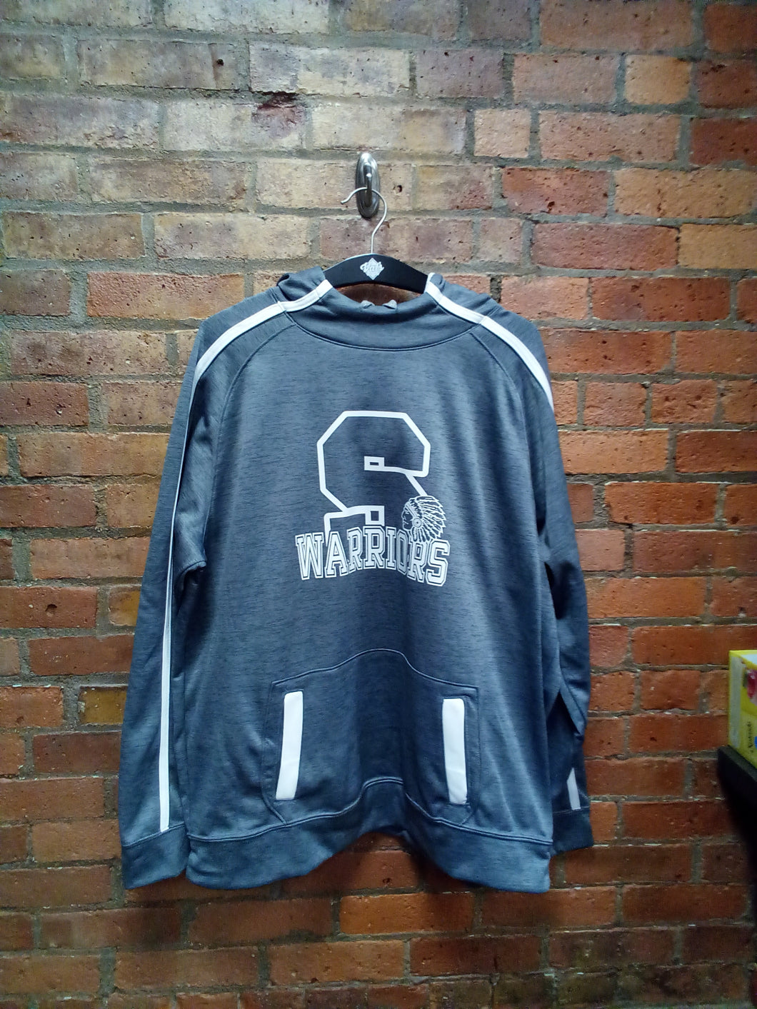 CLEARANCE - Stillwater Warriors Grey and White Performance Hooded Sweatshirt - Size XL