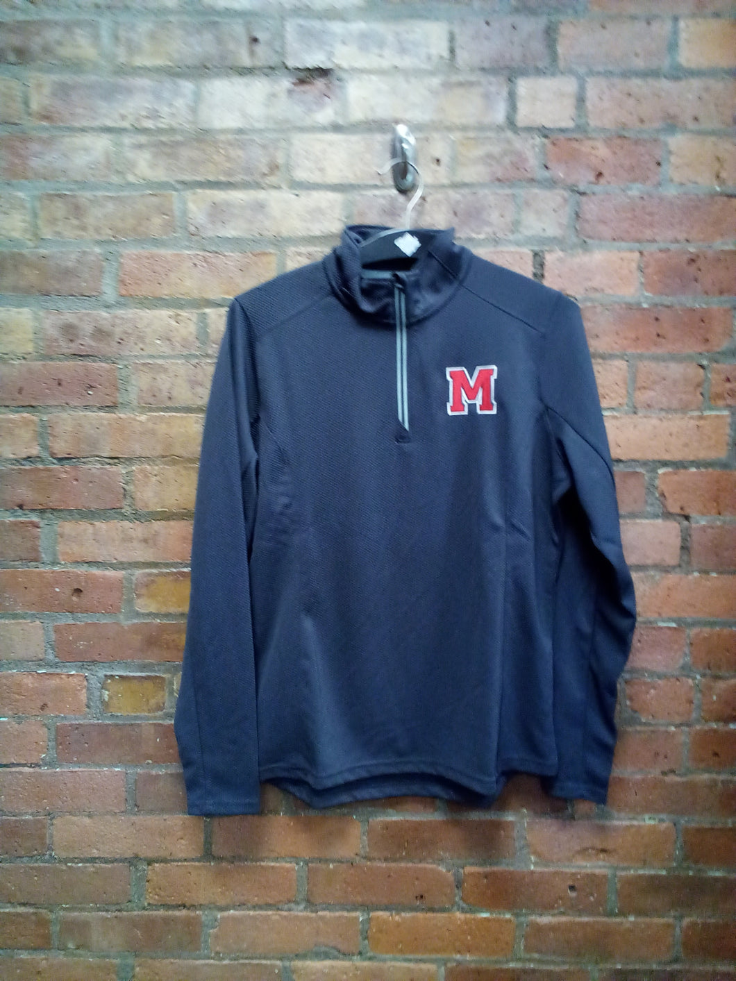 -CLEARANCE- Mechanicville Ladies textured 1/4 zip pullover - Size - M