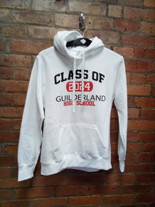 CLEARANCE - Guilderland High School Class of 2024 White Hooded Sweatshirt - Size Small
