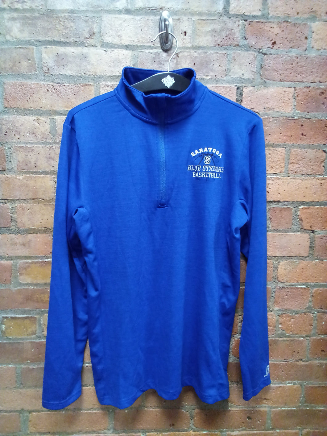 CLEARANCE - Saratoga Blue Streaks Basketball Lightweight 1/4 Zip - Size Medium