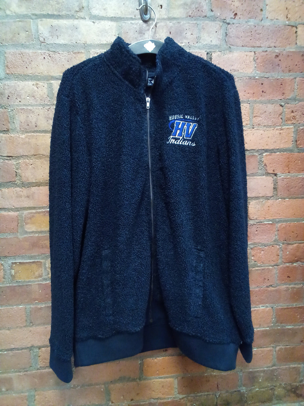 CLEARANCE - Hoosic Valley Indians Navy Blue Sherpa Fleece - Size XL