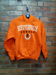 CLEARANCE - Schuylerville Horses Youth Hooded Sweatshirt - Size Youth Medium