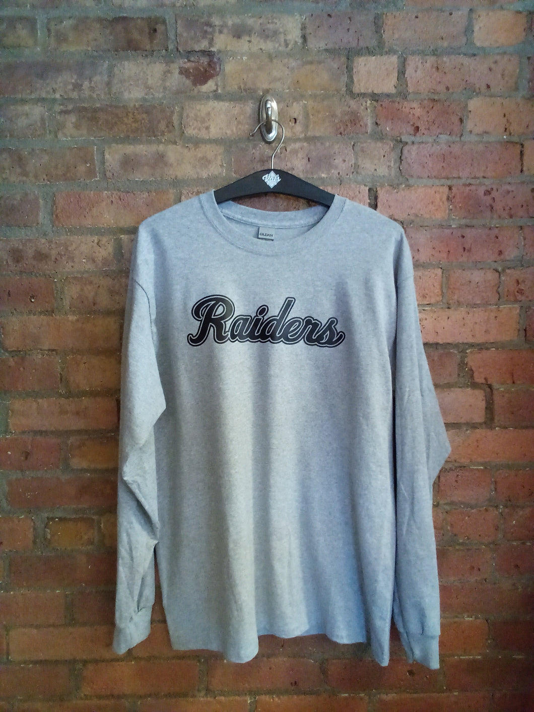 CLEARANCE - Mechanicville Raiders Gray Long Sleeved Shirt  - Size Large
