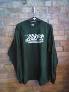 CLEARANCE - Tesago Elementary Green Long Sleeved Shirt - Size XL