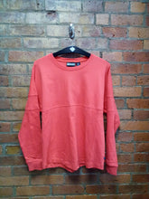 Load image into Gallery viewer, CLEARANCE- Mechanicville Raiders Youth Coral Billboard Crew Sweatshirt - Size Youth Large
