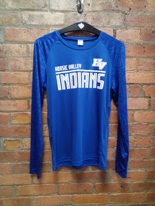 CLEARANCE - Hoosic Valley Indains Long Sleeved Performace Shirt - Size XS