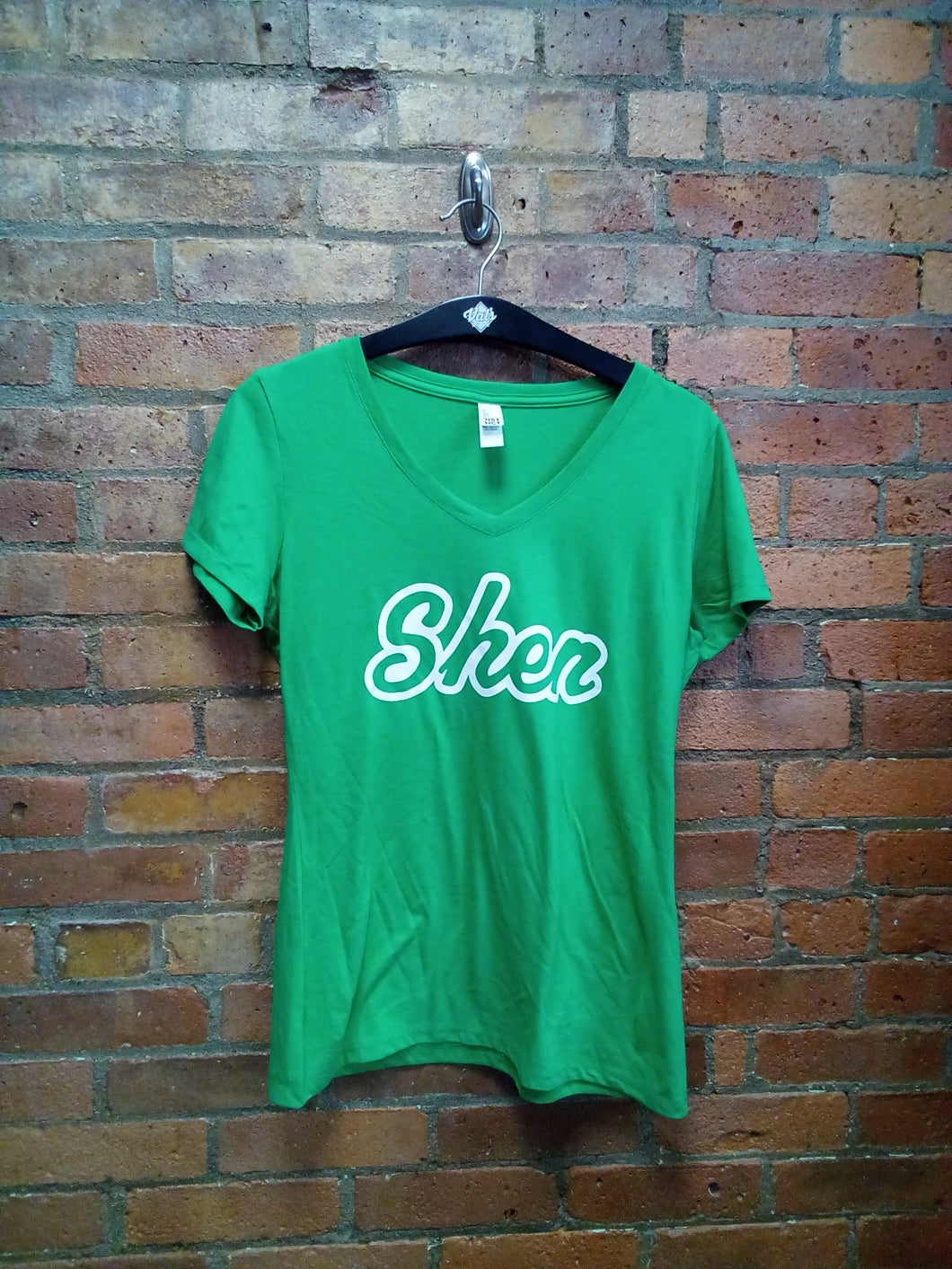 CLEARANCE - Shen Kelly Green V-Neck T-Shirt - Size Medium