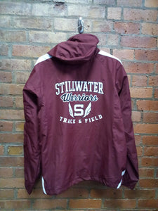 CLEARANCE - Stillwater Track & Field Hooded Pull Over Jacket  - Size Medium