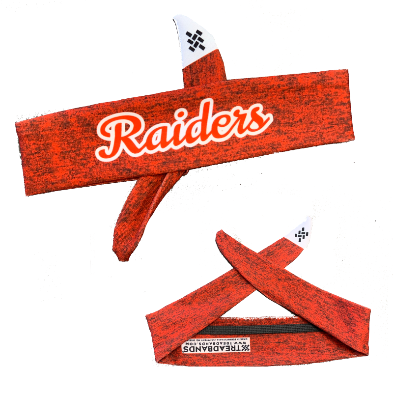 CLEARANCE- Mechanicville Red Raiders Custom Tie-Back Headband