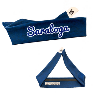 CLEARANCE- Saratoga Bluestreaks Custom Tie-Back Headband