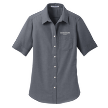 Load image into Gallery viewer, Shen Staff Short Sleeve Button Down Shirt- Ladies &amp; Men&#39;s, 4 Colors ($33)
